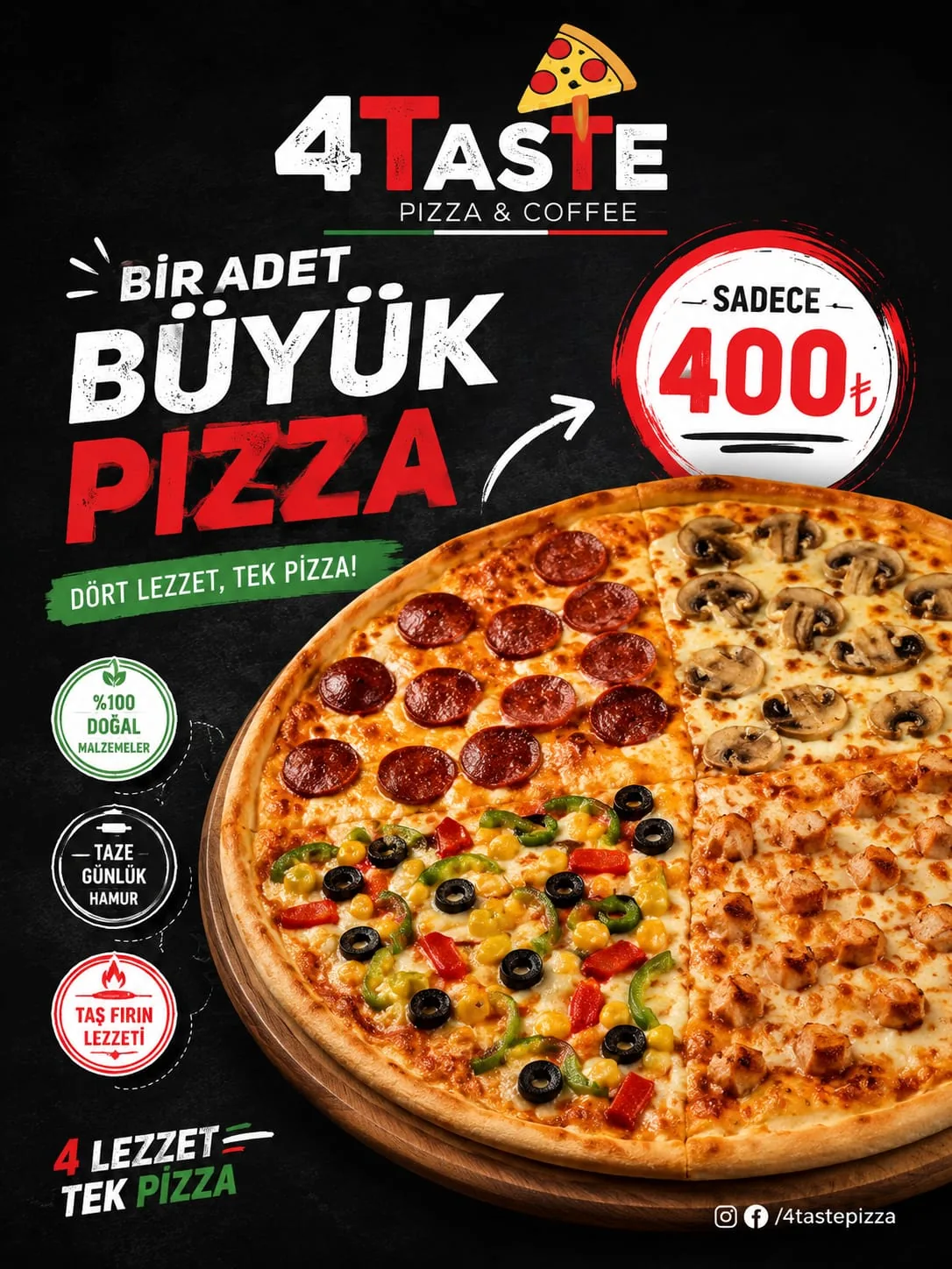 4 Taste pizza kampanyası
